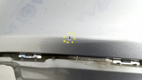 Bare front bumper Honda Accord 18-20 without parking sensors, silver, scratches, pressed, cracks in fasteners