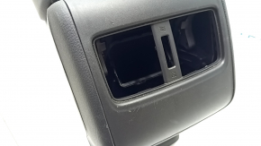 Console central armrest Honda Accord 18-22 black leather, under air duct, scratches