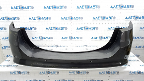 Rear bare bumper Ford Fusion mk5 13-18 for parking sensors, graphite, dented, crack, scratches, broken fasteners, missing fragment