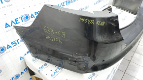 Rear bare bumper Ford Fusion mk5 13-18 for parking sensors, graphite, dented, crack, scratches, broken fasteners, missing fragment