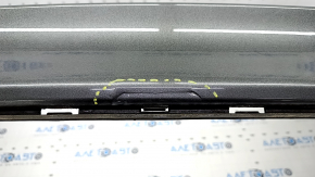 Rear bare bumper Ford Fusion mk5 13-18 for parking sensors, graphite, dented, crack, scratches, broken fasteners, missing fragment