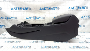 Central console armrest and cup holders Audi Q5 80A 18- black, leather, black armrest