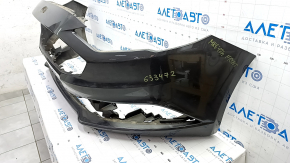 Front bare bumper Ford Fusion mk5 17-18 without parking sensors, graphite, cracks in the lower grille, scratches, bumps, sand