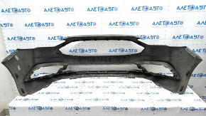 Front bare bumper Ford Fusion mk5 17-18 without parking sensors, graphite, cracks in the lower grille, scratches, bumps, sand