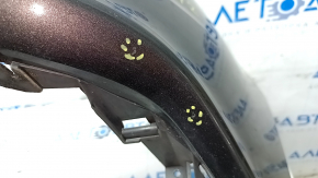 Front bare bumper Ford Fusion mk5 17-18 without parking sensors, graphite, cracks in the lower grille, scratches, bumps, sand