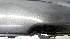Front bare bumper Ford Fusion mk5 17-18 without parking sensors, graphite, cracks in the lower grille, scratches, bumps, sand