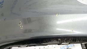 Front bare bumper Ford Fusion mk5 17-18 without parking sensors, graphite, cracks in the lower grille, scratches, bumps, sand