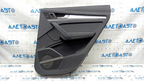 Door trim card rear right Audi Q5 80A 18-20 black, with gray insert, under curtain, Bang & Olufsen, dented, scratches
