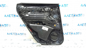 Door trim card rear right Audi Q5 80A 18-20 black, with gray insert, under curtain, Bang & Olufsen, dented, scratches