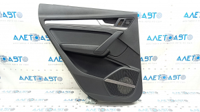Door trim card rear left Audi Q5 80A 18-20 black, with gray insert, under curtain, Bang & Olufsen, bumps, scratches