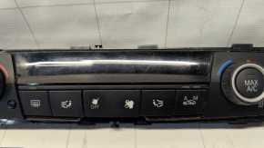 Climate control BMW 3 F30 12-14 for heating, black, worn buttons, scratch, broken chip