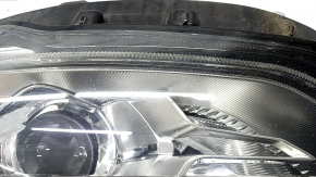 Headlight front left complete Ford Fusion mk5 17-20 halogen, with DRL, cracks in glass, sand