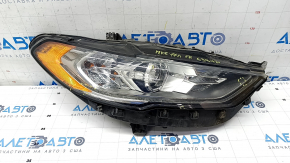 Front right headlight complete Ford Fusion mk5 17-20 halogen, with DRL, sand, scratches