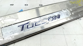 Door sill trim outer front left Hyundai Tucson 16-21 chrome, scratches, backlight turned black
