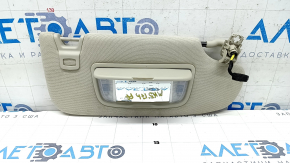 Right visor Ford Fusion mk5 17-20 light gray, without hook, with backlight, without plug, for cleaning