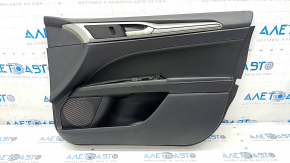 Door trim card front right Ford Fusion mk5 17-20 black with gray insert, cloth, leather armrest, gray molding