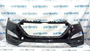 Front bumper bare Hyundai Tucson 16-18 black, cracks in fasteners