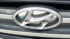 Radiator grill assembly Hyundai Tucson 16-18 black with emblem, scratches, sand