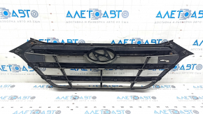 Radiator grill assembly Hyundai Tucson 16-18 black with emblem, scratches, sand