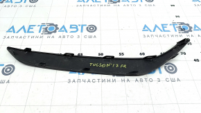 Front bumper molding right Hyundai Tucson 16-18 prerest, crack in fastening