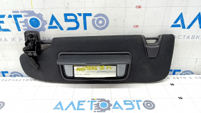 Left visor Ford Mustang mk6 15- coupe black, without hook, scratches, needs cleaning