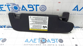 Left visor Ford Mustang mk6 15- coupe black, without hook, scratches, needs cleaning