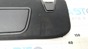 Left visor Ford Mustang mk6 15- coupe black, without hook, scratches, needs cleaning
