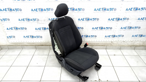 Passenger seat Ford Mustang mk6 15- without airbag, electric + mechanical, coupe, black, cloth, shot, for dry cleaning