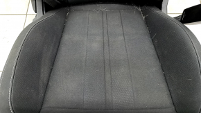 Passenger seat Ford Mustang mk6 15- without airbag, electric + mechanical, coupe, black, cloth, shot, for dry cleaning