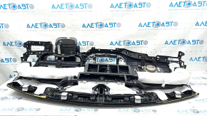 Dashboard front panel with AIRBAG Hyundai Tucson 16-18 black without speaker, gray overlay