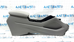 Central console armrest Hyundai Tucson 16-18 leather gray, scratches, broken mount