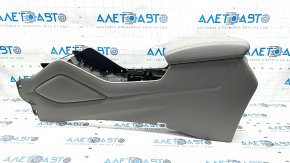 Central console armrest Hyundai Tucson 16-18 leather gray, scratches, broken mount