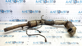 Intake pipe with catalytic converter VW Jetta 13-16 USA 1.4T hybrid edges on lambdas are torn off