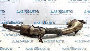Intake pipe with catalytic converter VW Jetta 13-16 USA 1.4T hybrid edges on lambdas are torn off