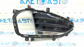Front bumper grille right Ford Edge 19- under fog lights with chrome molding, sand
