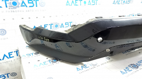 Rear bumper lip Ford Edge 19 - for parking sensors, without towing hook, for towbar, black