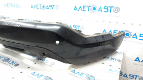 Rear bumper lip Ford Edge 19 - for parking sensors, without towing hook, for towbar, black