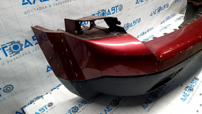 Front bumper bare 2 parts Jeep Patriot 11-17 red PRP, crack, worn