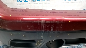 Front bumper bare 2 parts Jeep Patriot 11-17 red PRP, crack, worn