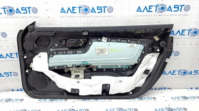 Door trim card front left Ford Mustang mk6 15- black, insert black cloth, armrest leather black, scratches, plastic turned white, broken, broken fastening