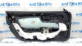 Door trim card front right Ford Mustang mk6 15- black, insert black cloth, armrest leather black, plastic turned white, broken