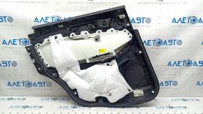 Door trim card rear right Ford Edge 19-23 black Titanium, insert and armrest black leather, white stitching, scratch