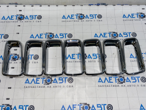 Chrome inserts in the radiator grille Jeep Compass 11-16 light, set of 7 pcs SIGNEDA