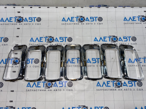 Chrome inserts in the radiator grille Jeep Compass 11-16 light, set of 7 pcs SIGNEDA