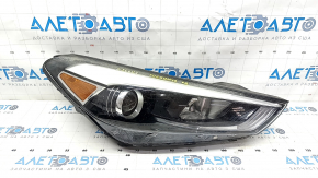 Headlight front right bare Hyundai Tucson 16-18 halogen, with mount and overlay, for polishing, cobweb
