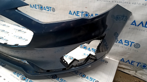 Front bumper bare Ford Fusion mk5 19-20 without parking sensors and towing hook, blue FT, rubbed