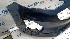 Front bumper bare Ford Fusion mk5 19-20 without parking sensors and towing hook, blue FT, rubbed
