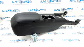 Central console armrest and cup holders Ford Mustang mk6 15- assembled leather black, scratches