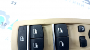 Front left window lift control BMW 3 F30 12-18 for automatic folding, with beige trim, scratches