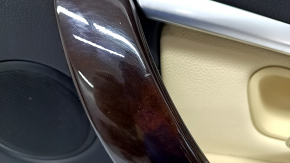 Door trim card rear right BMW 3 F30 12-18 black, wood trim, beige leather insert, with gray molding and backlight, scratches